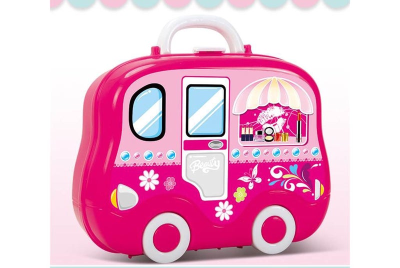 ST ZONE Pretend Play Makeup Toy Set with Dresser Suitcase | Educational Beauty & Cosmetics Kit for Girls | Safe Non-Toxic Role Play Toy - Image 5